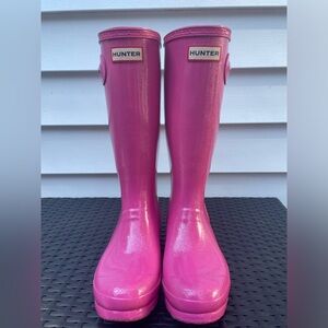 EUC Giant Hunter Rain boots with sparkle.